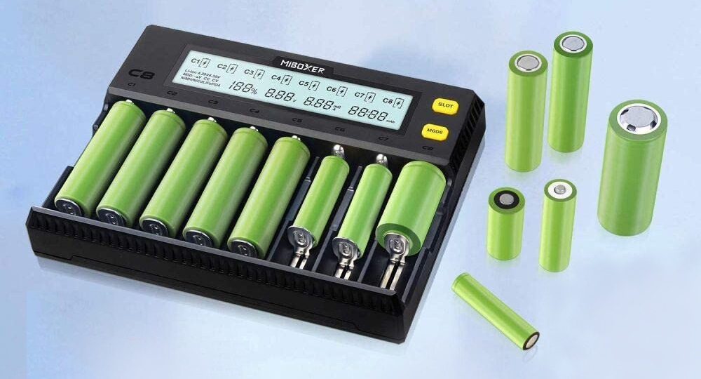 Battery Charger with Cylindrical Batteries